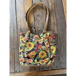 Longaberger Homestead Collection Shoulder Bag Purse Grandma Floral 90s Granny